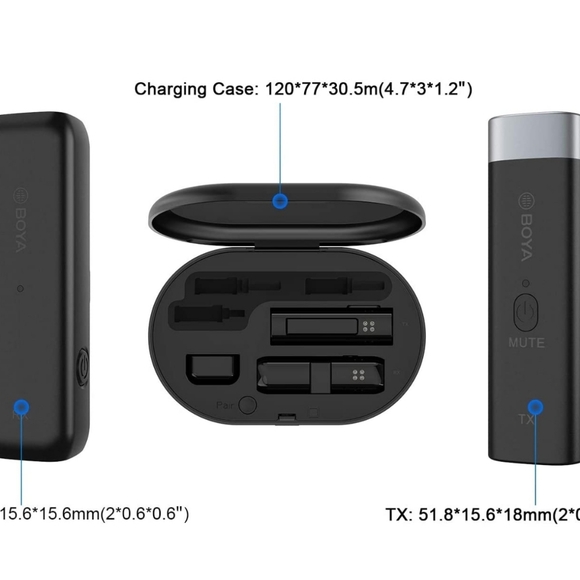 BOYA BY-WM3D 2.4GHz Wireless Microphone New - Picture 5 of 9